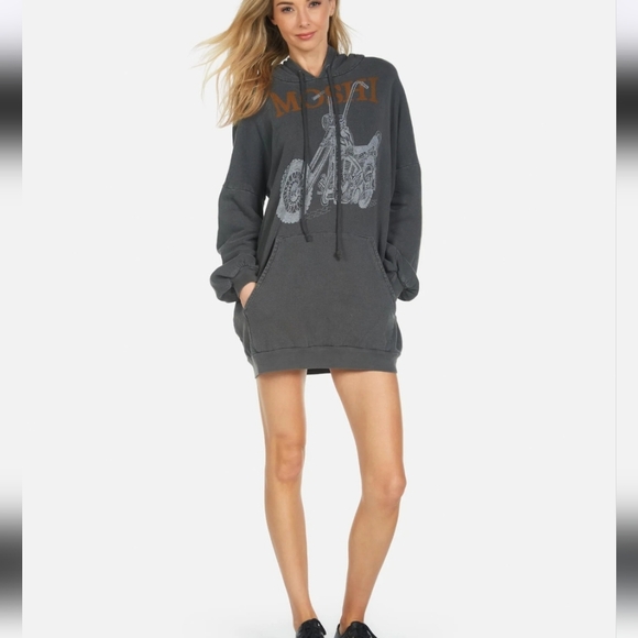 NWT Lauren Moshi ZZ Top Desiree hoodie "dress" - Picture 13 of 13